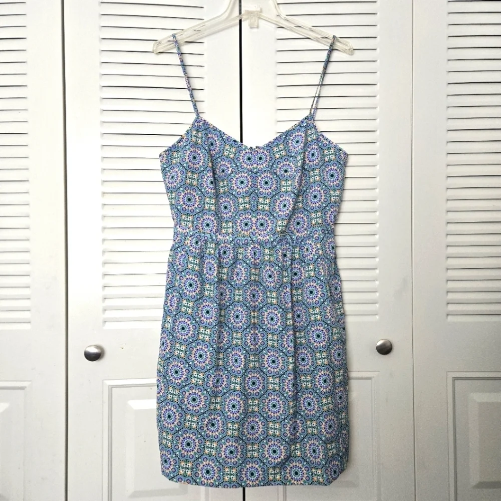 J. Crew Factory Medallion Stain-glass Geo Slip Dress With Pockets 8
